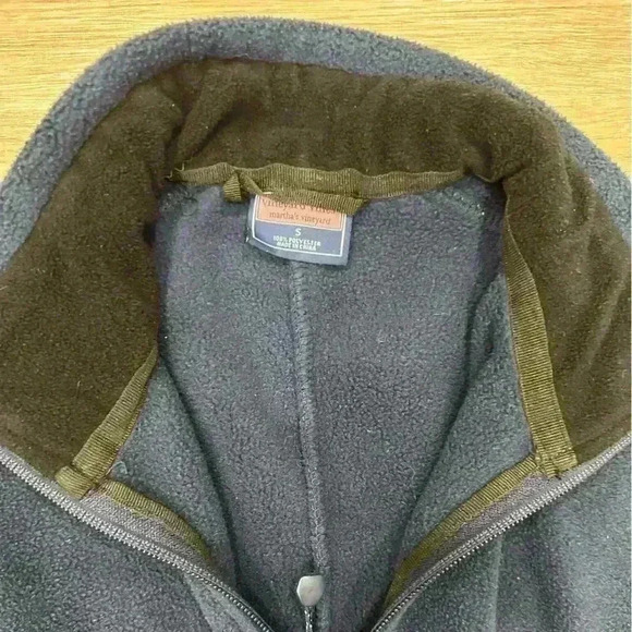 Vineyard Vines Women's blue fleece zip front vest small - Picture 2 of 6
